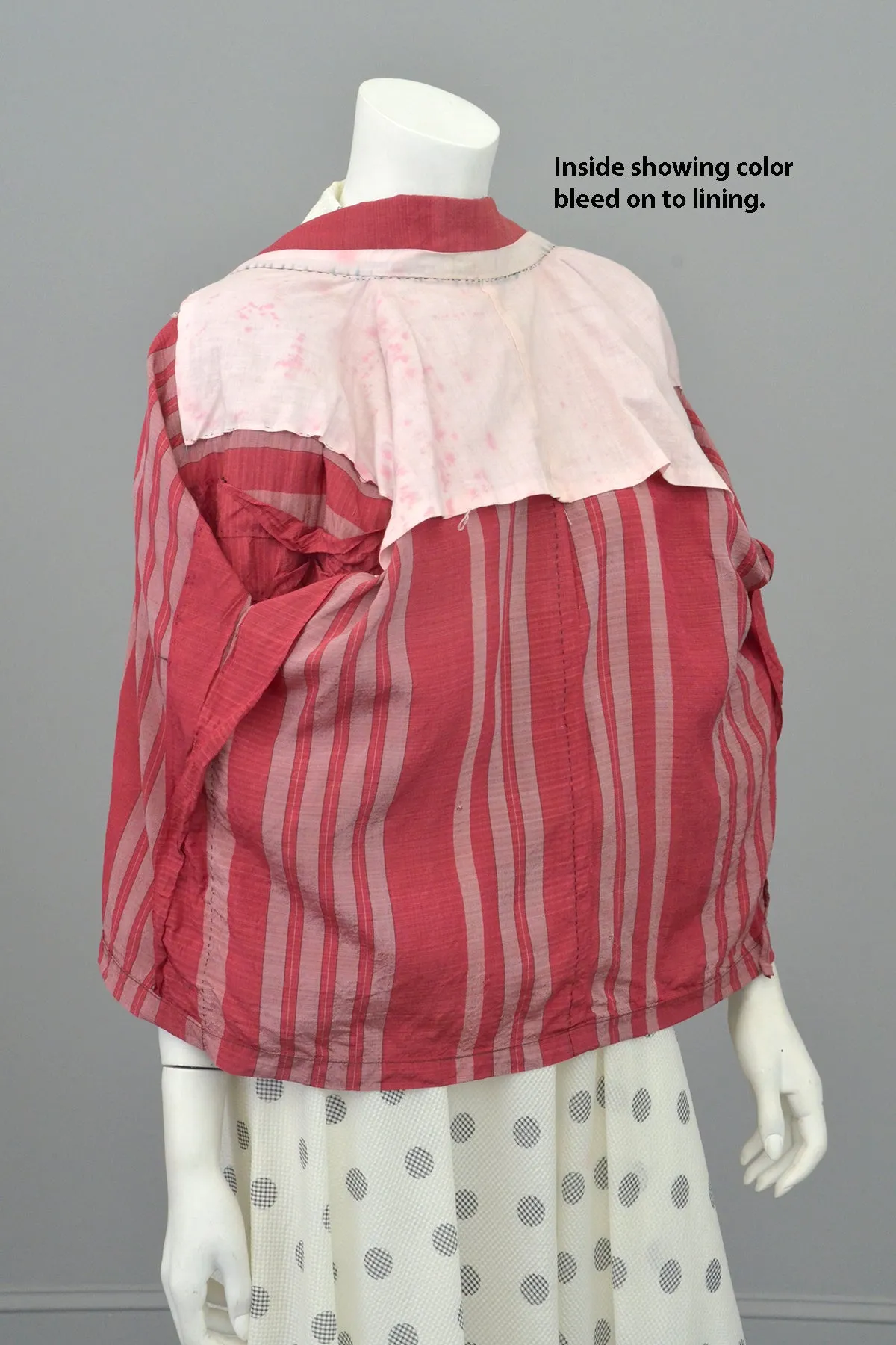 1930s 40s Wrap Front Balloon Sleeve Kimono Jacket