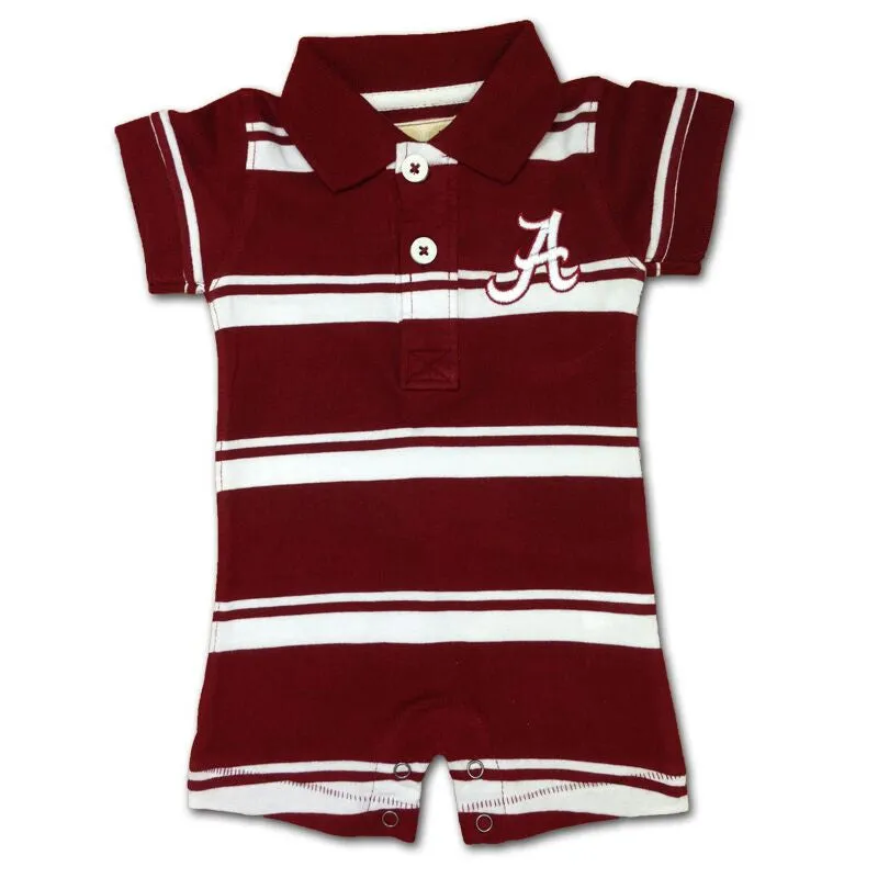 Alabama Golf Shirt Style Romper (0-3 Months Only)