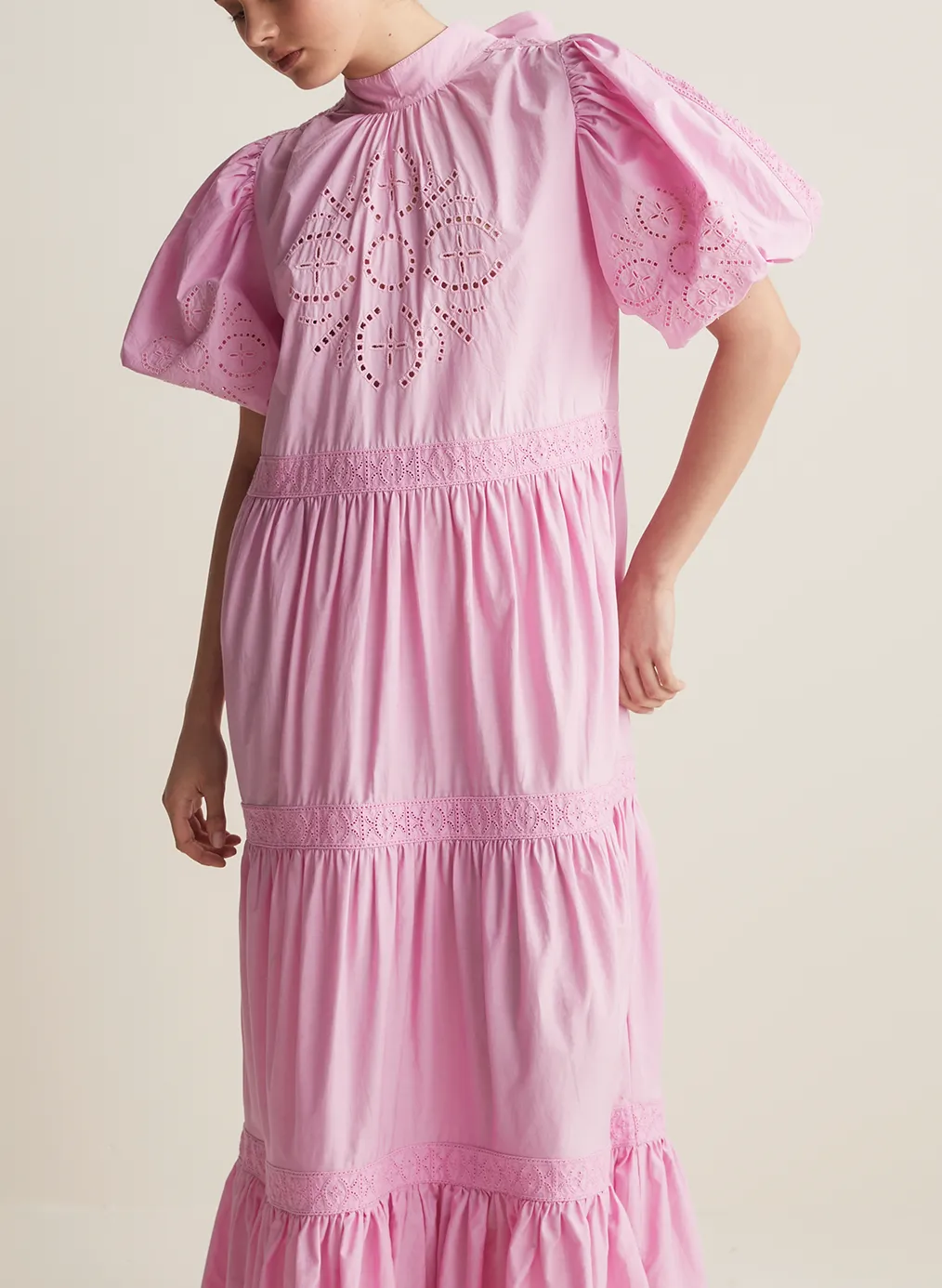 Astrid Silk Cotton Maxi Smock Dress | Ametrine