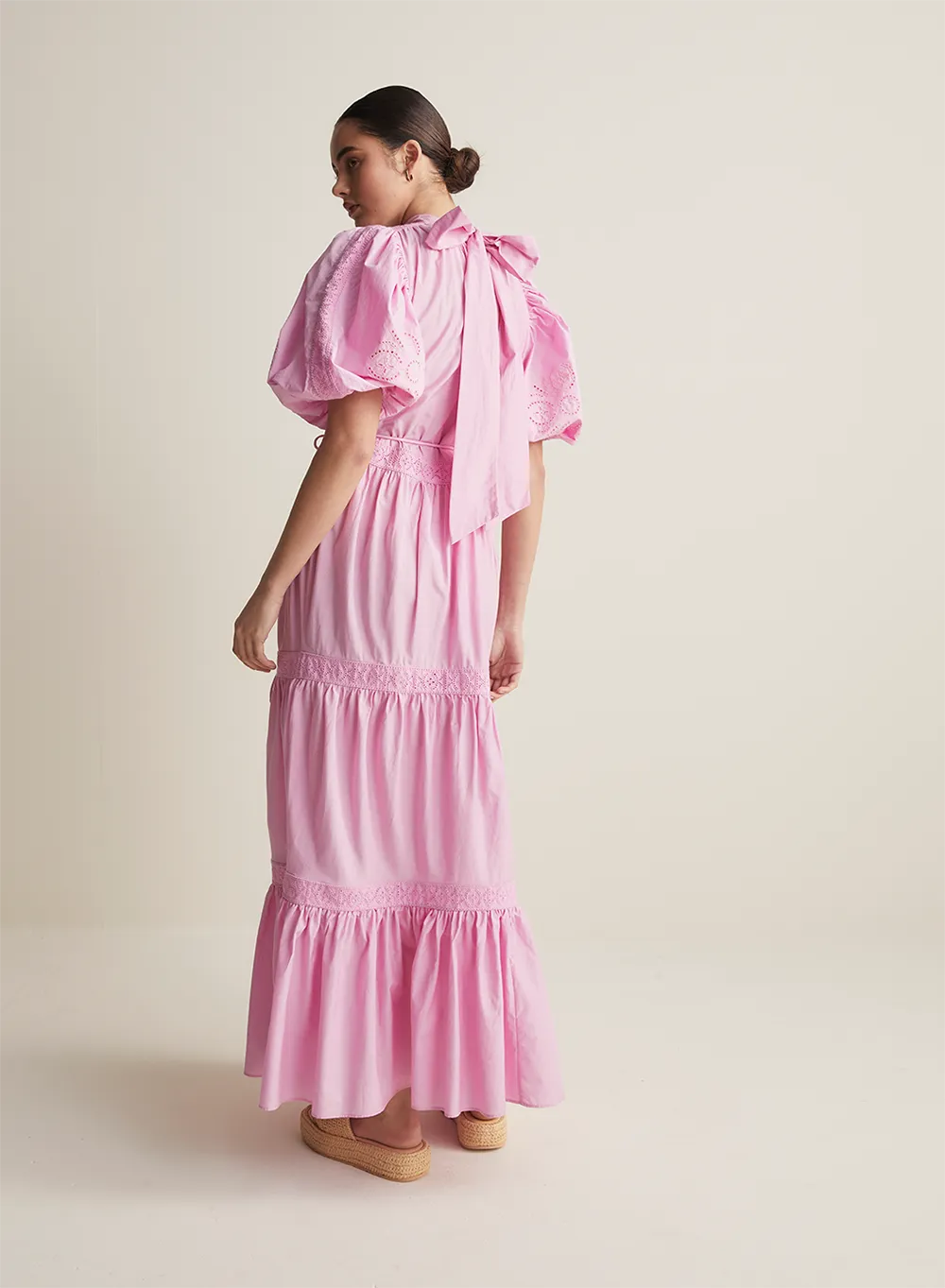 Astrid Silk Cotton Maxi Smock Dress | Ametrine