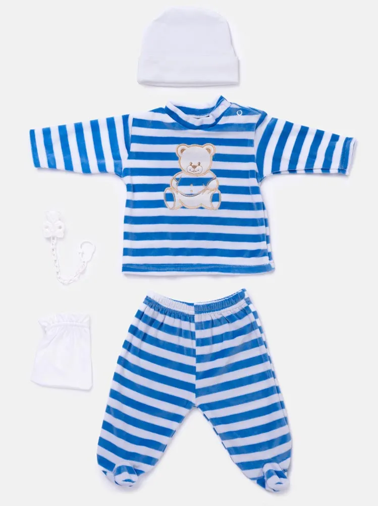 Baby Boy 5-piece Teddy Gift Box Set - Blue