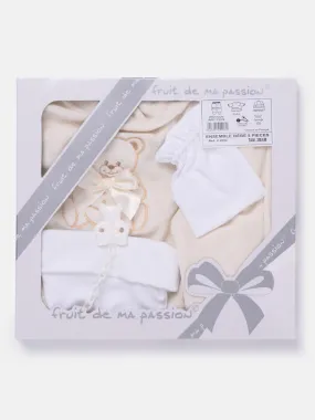 Baby Unisex 5-piece Teddy Gift Box Set - Beige