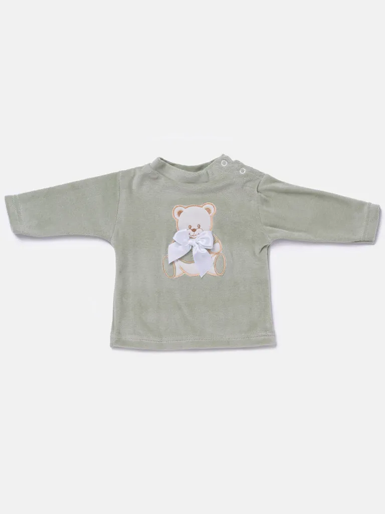 Baby Unisex 5-piece Teddy Gift Box Set - Mint Green