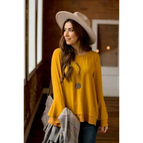 Basic Bell Sleeve Blouse