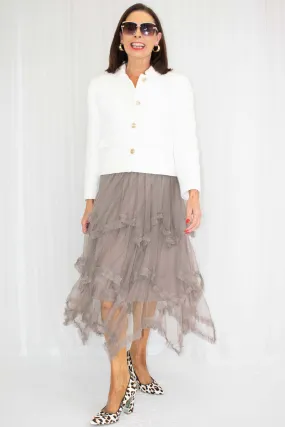 BELINDA TULLE SKIRT - MOCHA