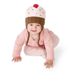 Bernat Red Velvet Knit Cupcake Hat