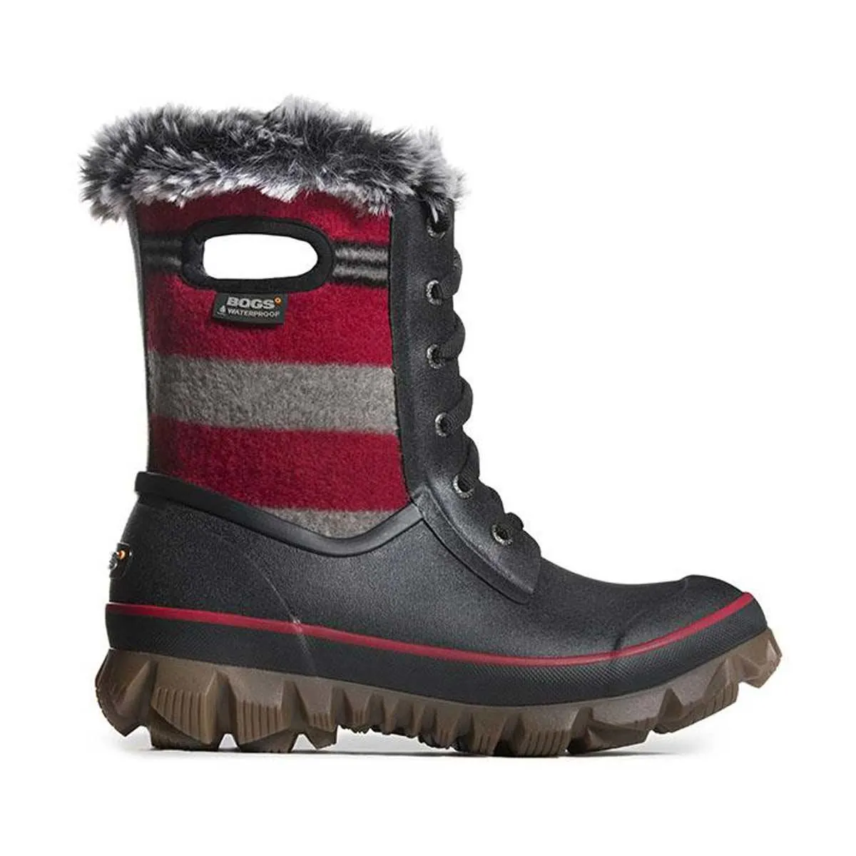 Bogs Women's Winter Boots - Arcata Red Multi Lace Waterproof | 72105-640