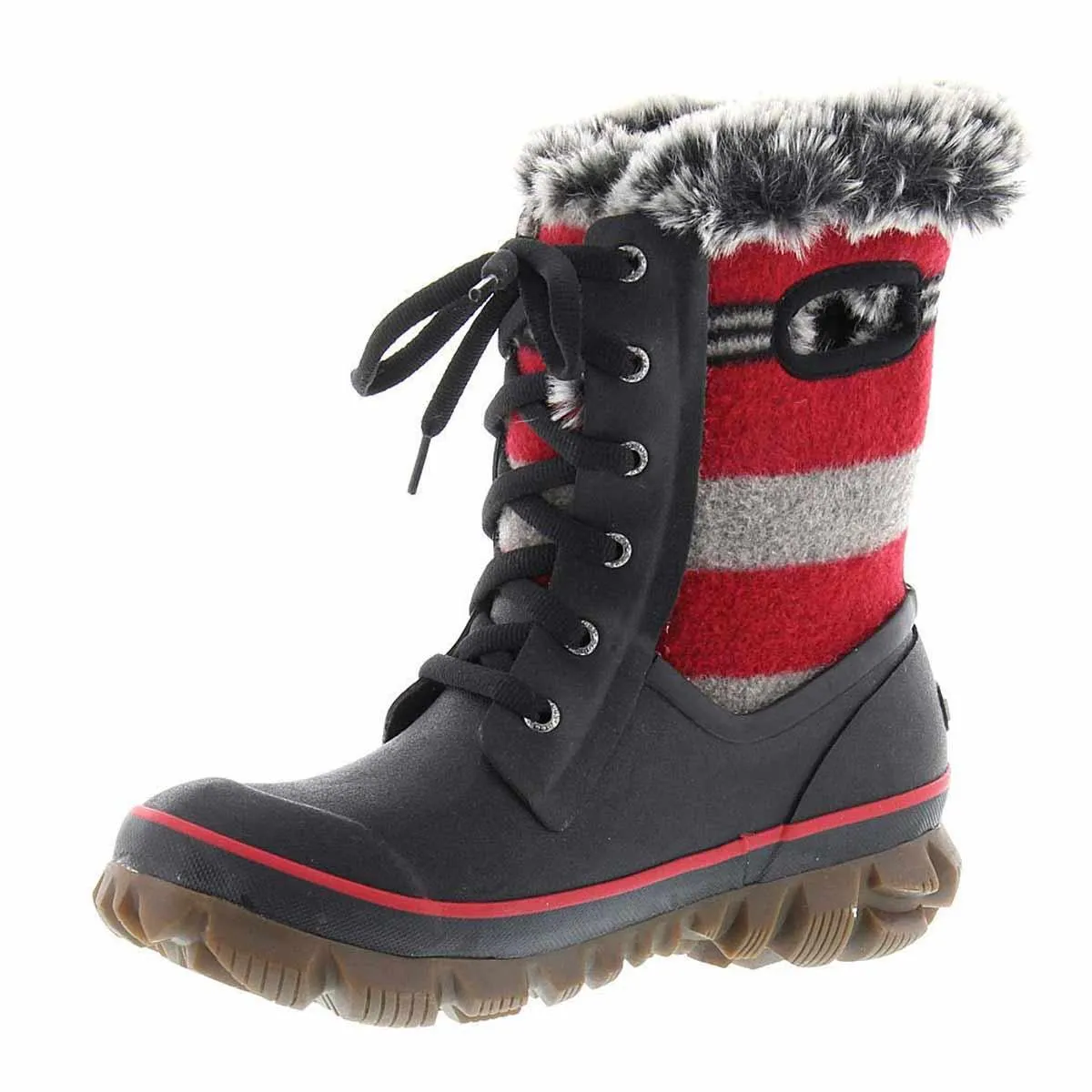 Bogs Women's Winter Boots - Arcata Red Multi Lace Waterproof | 72105-640