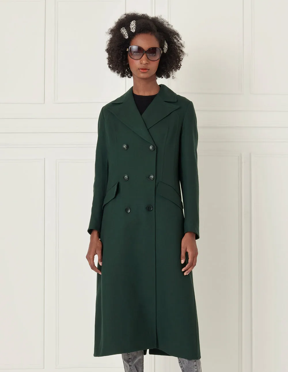 BORA AKSU Double-Breasted Woolen Coat With Lapel Collar