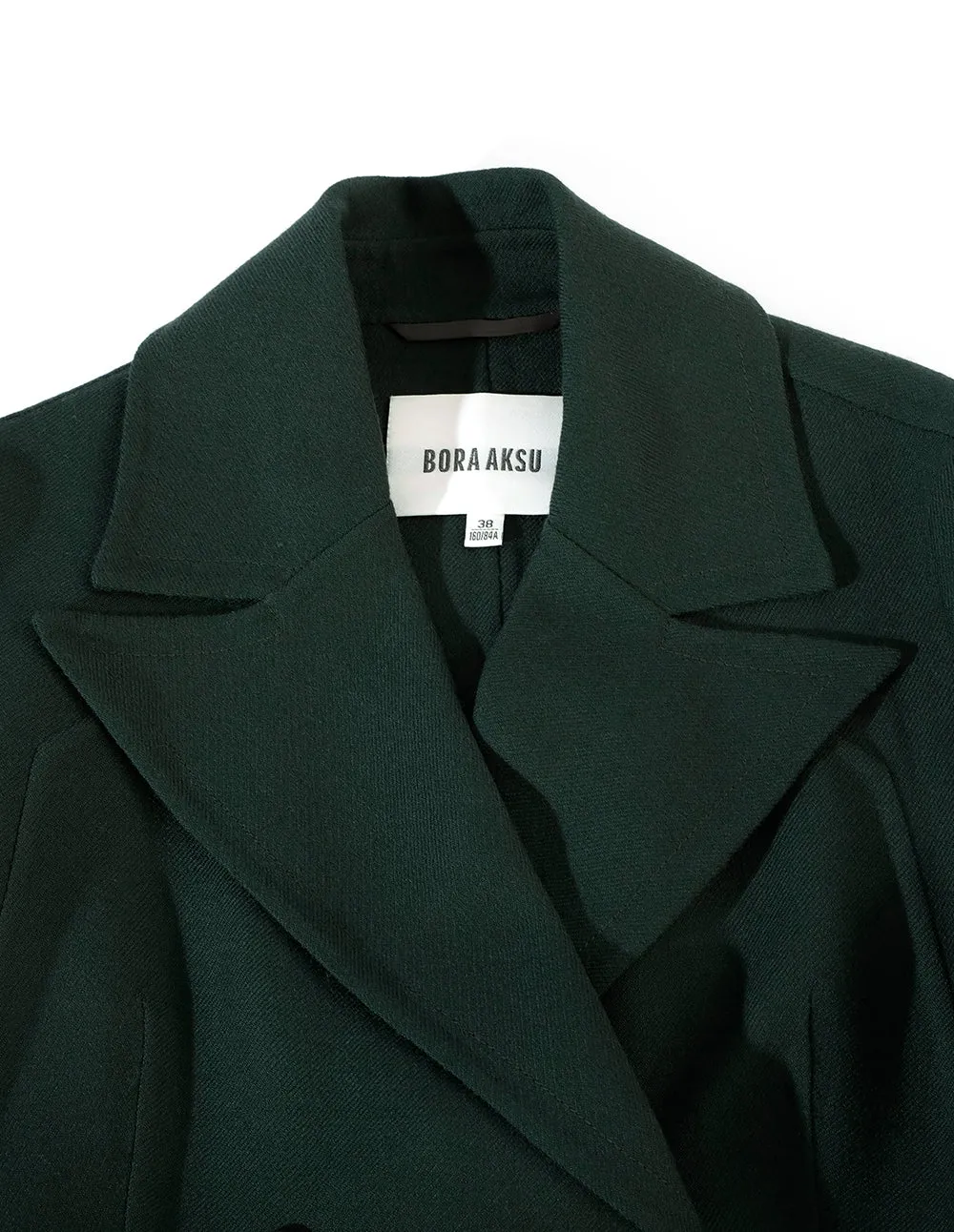 BORA AKSU Double-Breasted Woolen Coat With Lapel Collar