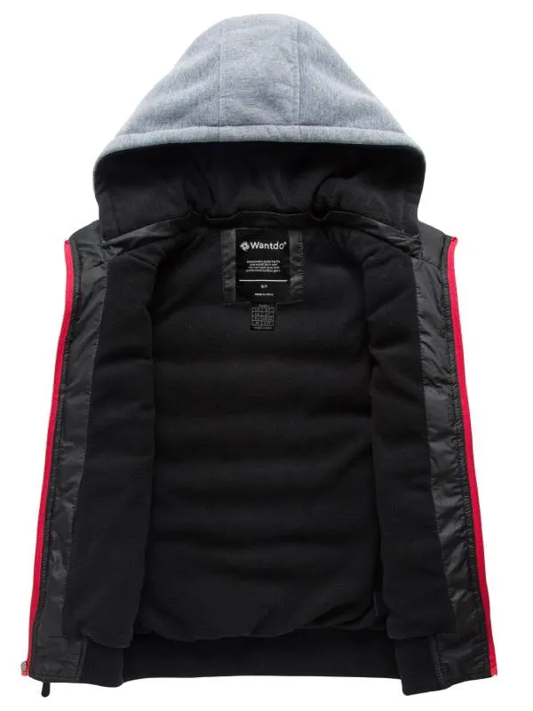 Boys Hooded Puffer Fleece Vest Warm Jacket