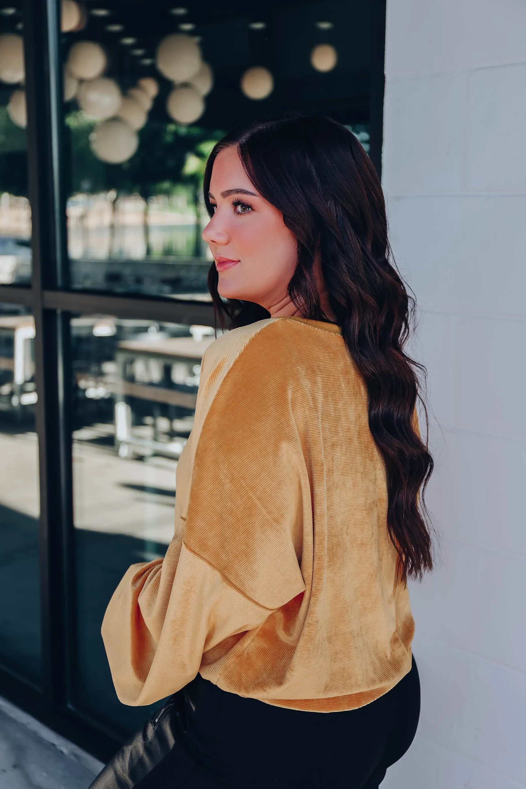 Cecilia Long Sleeve Top - Mustard