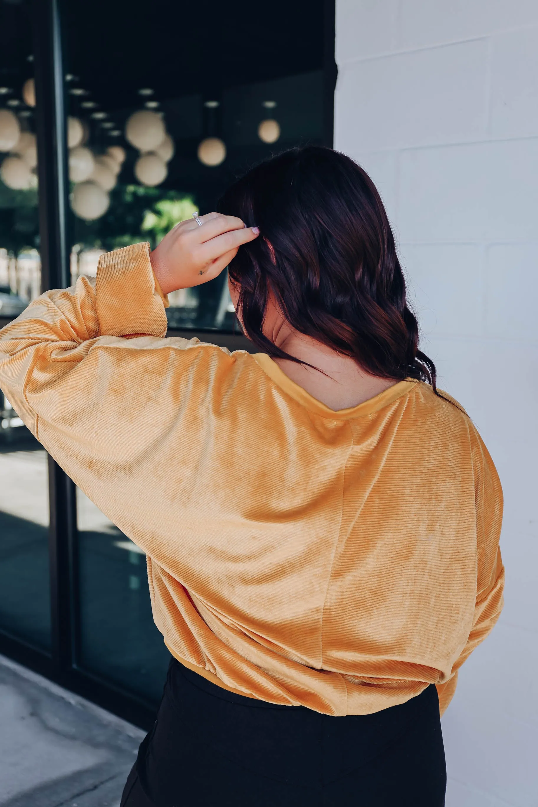 Cecilia Long Sleeve Top - Mustard