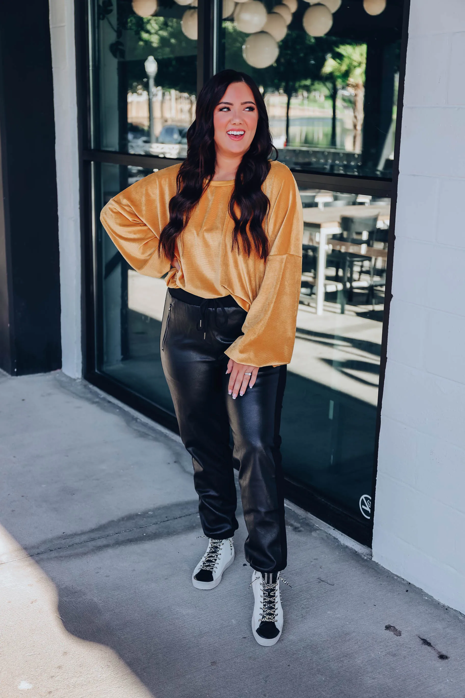 Cecilia Long Sleeve Top - Mustard