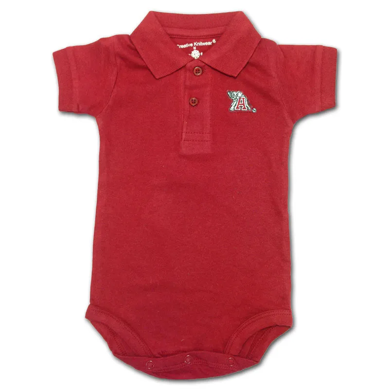 Crimson Tide Golf Shirt Romper (0-3M only)