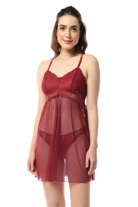 Eternal Bliss Non-padded Non-wired Babydoll - Rio Red