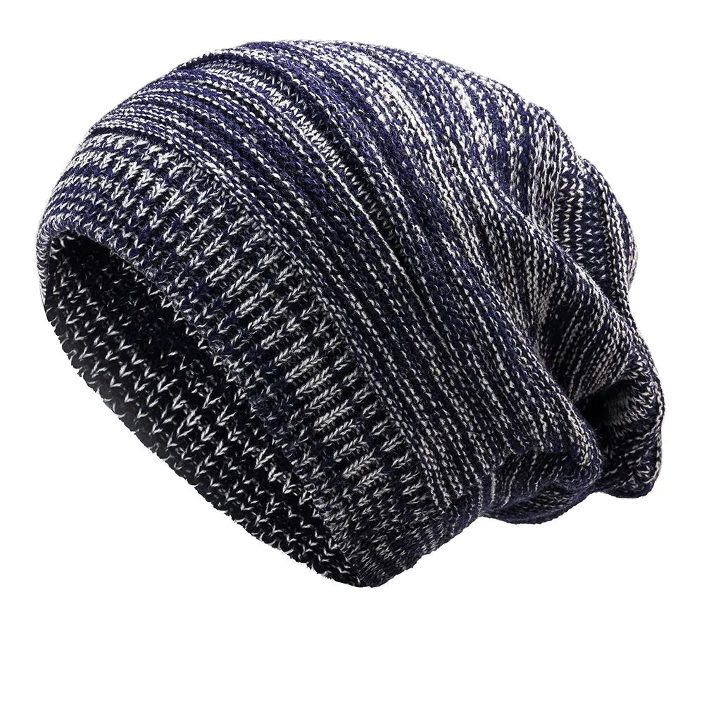 Fashion Winter Warm Knit Hat Outdoor Plus Size Plus Velvet Earmuffs Beanie Cap for Men Women