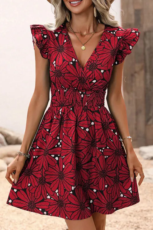 Feeling Like Love Printed Flare Mini Dress - 5 Colors