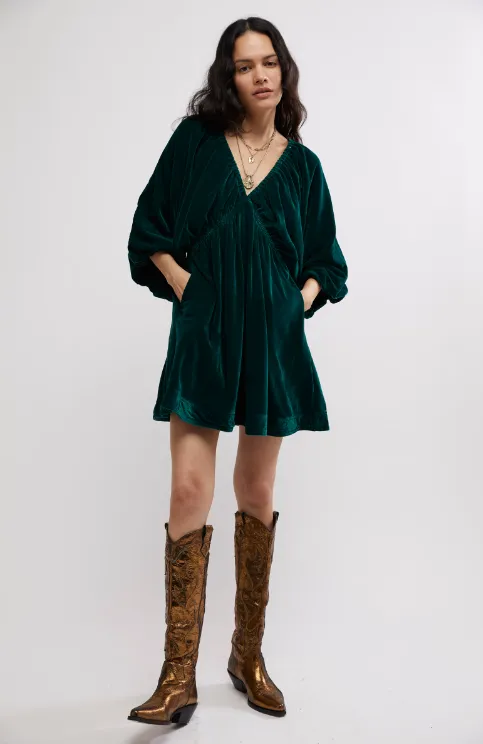 Free People Portia Velvet Mini Dress