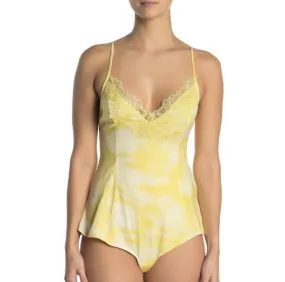 Free People Women's Luella Bodysuit (Yellow Combo, S)