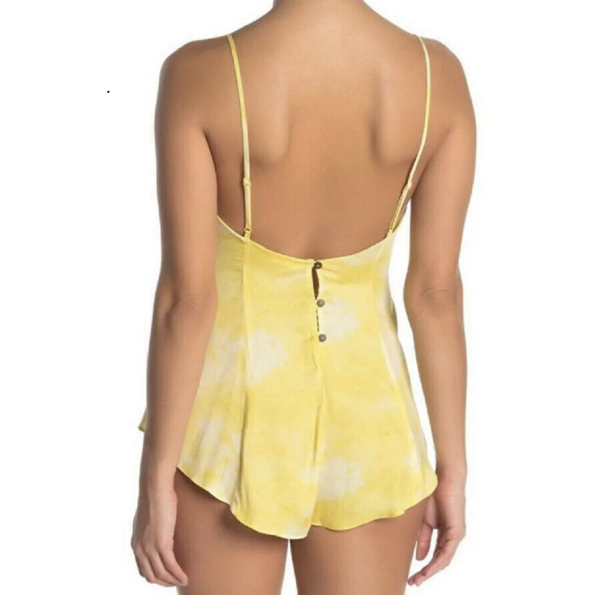 Free People Women's Luella Bodysuit (Yellow Combo, S)