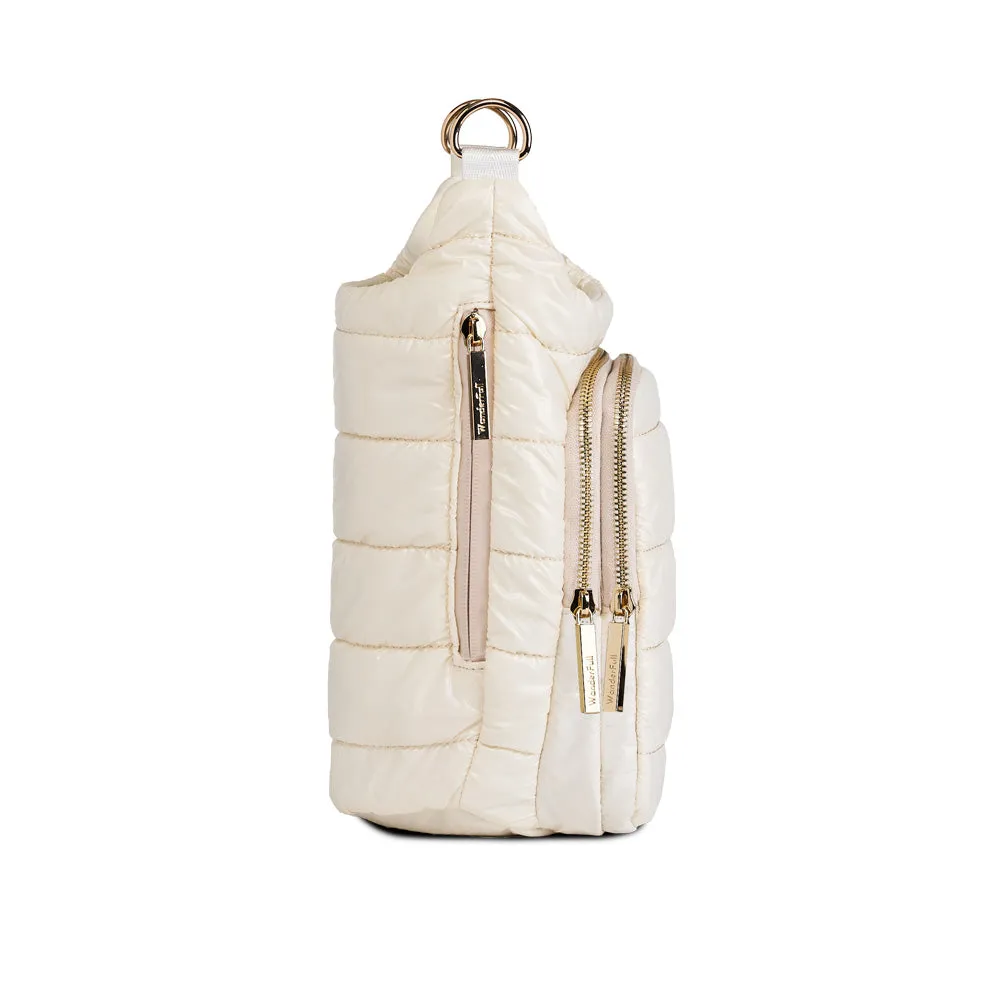 HydroBag® HANDLE™ - Ivory Glossy with Solid Vegan Leather Trimmed Strap