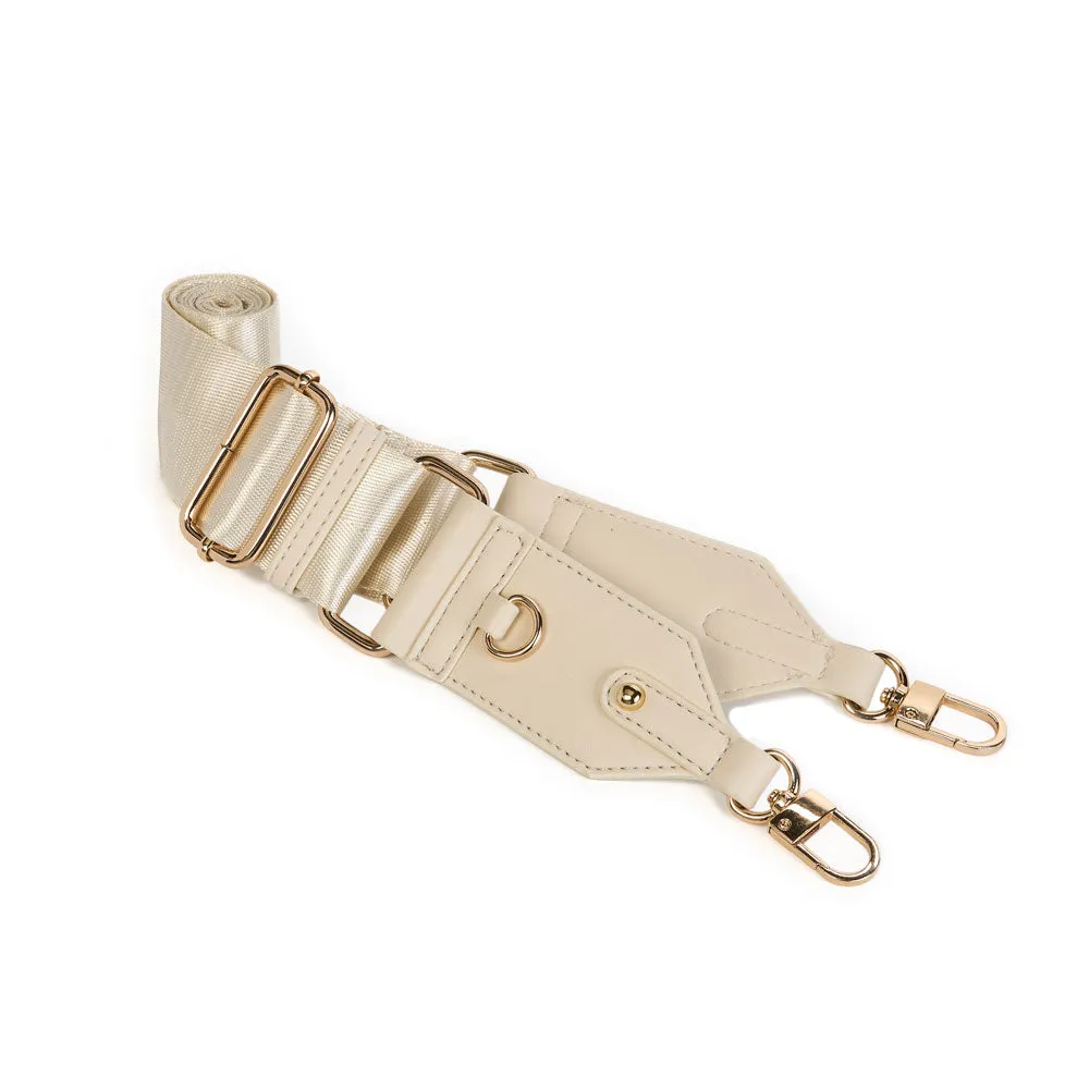 HydroBag® HANDLE™ - Ivory Glossy with Solid Vegan Leather Trimmed Strap