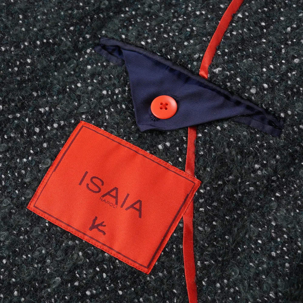 Isaia Wool and Mohair Boucle Overcoat