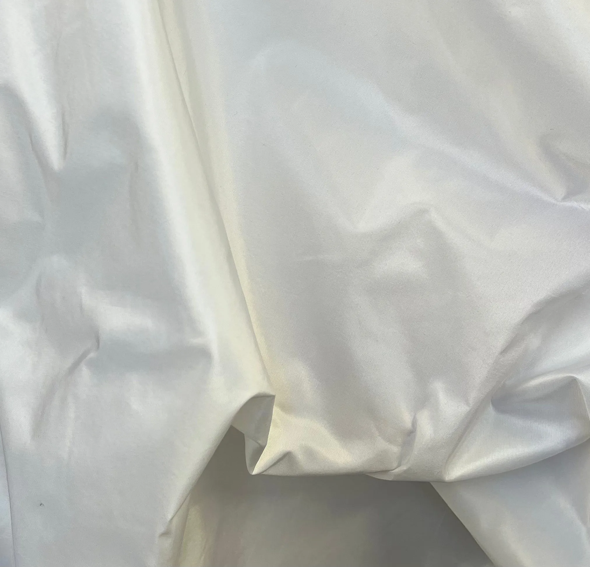 Italian Silk Taffeta Wide Fused - Bright White