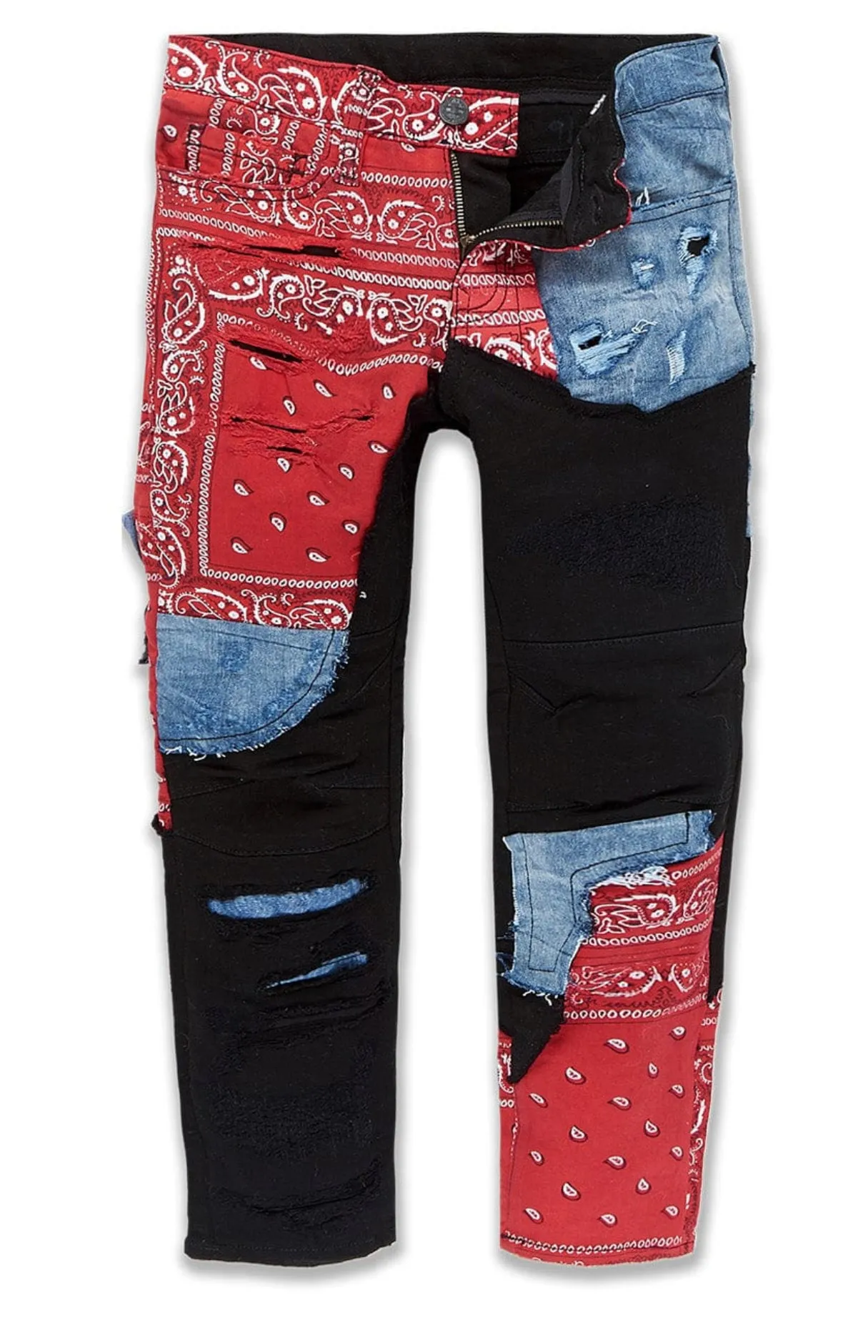 Jordan Craig - Kids Jeans - Crimson - Blue / Red/ Black