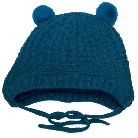 Knit Bear Hat - Lagoon