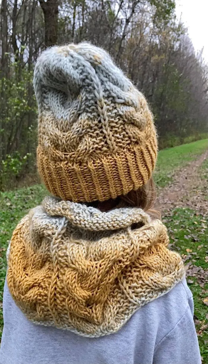 Knit Kit - Elk and Vine: Hat and Cowl