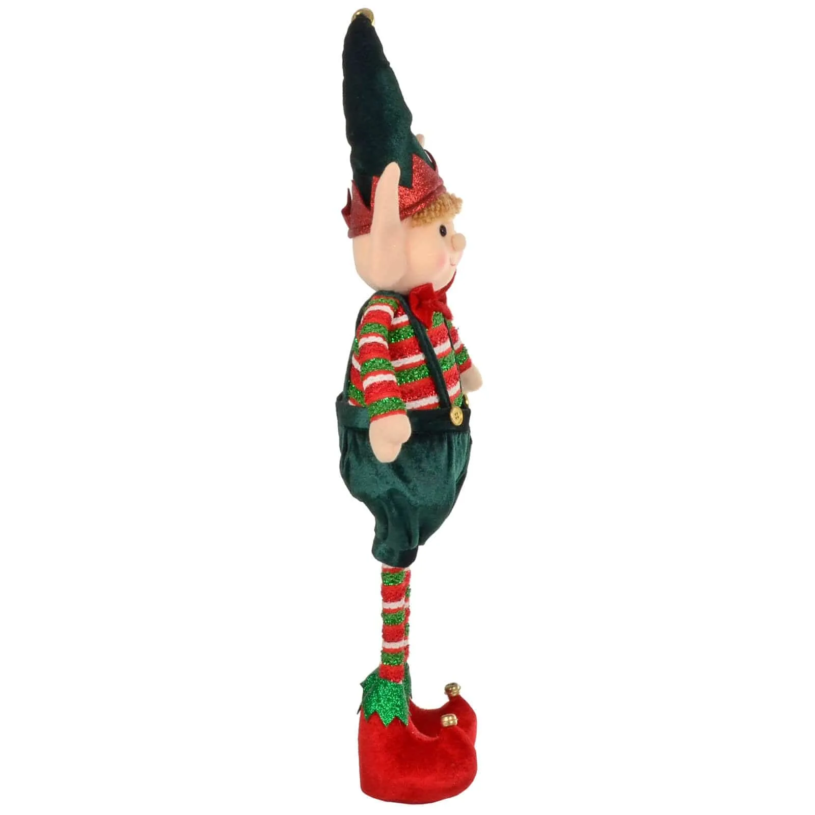 Large Christmas Elf Figure Standing Decoration Red Green 67cm