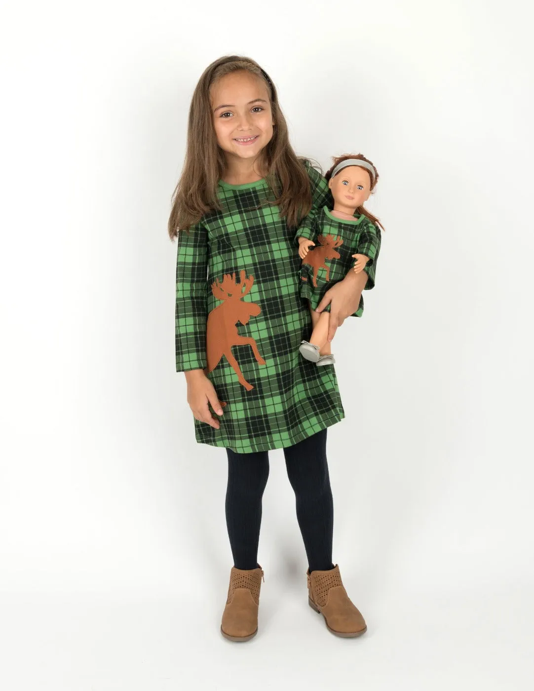 Matching Girl & Doll Winter Cotton Dress