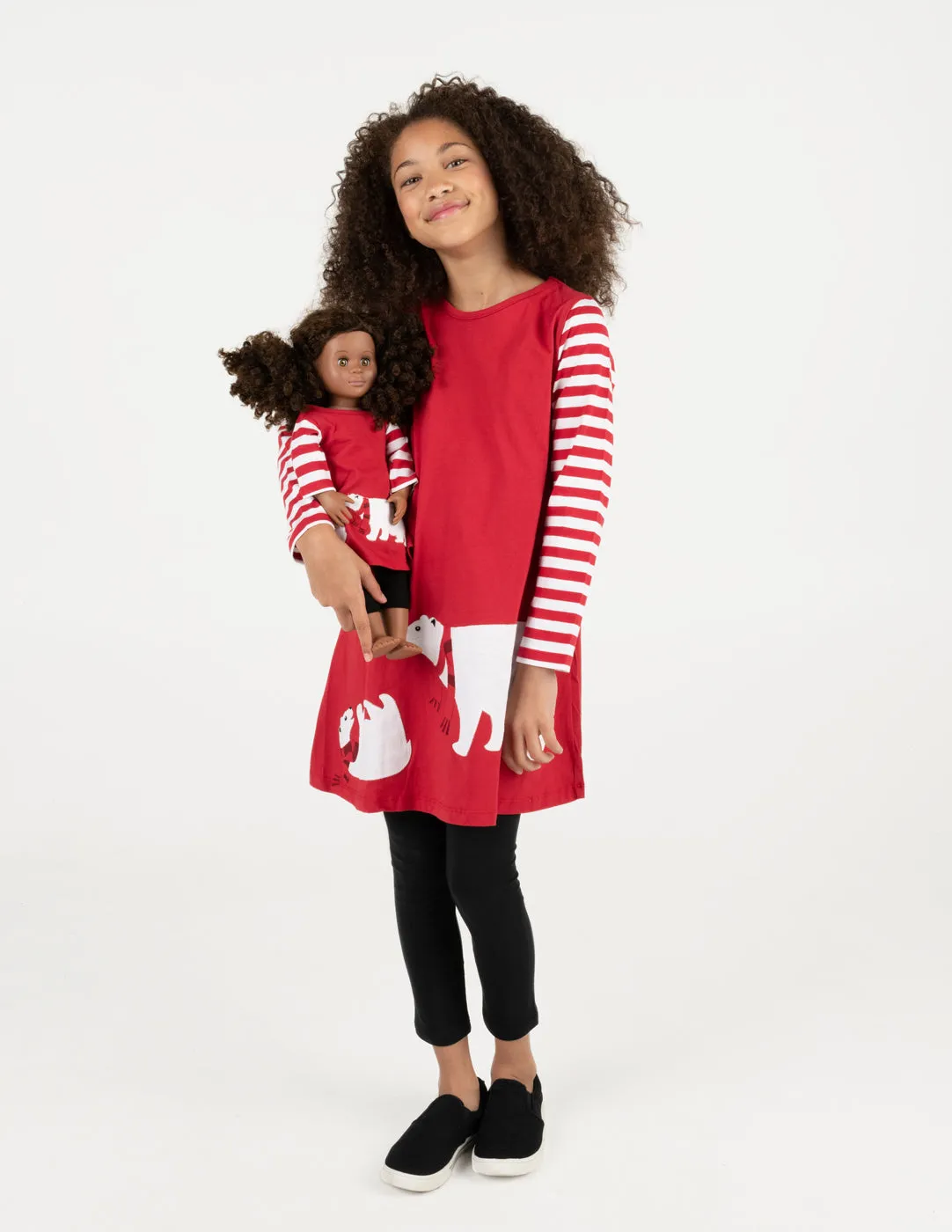 Matching Girl & Doll Winter Cotton Dress