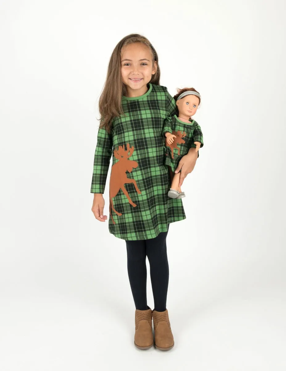 Matching Girl & Doll Winter Cotton Dress