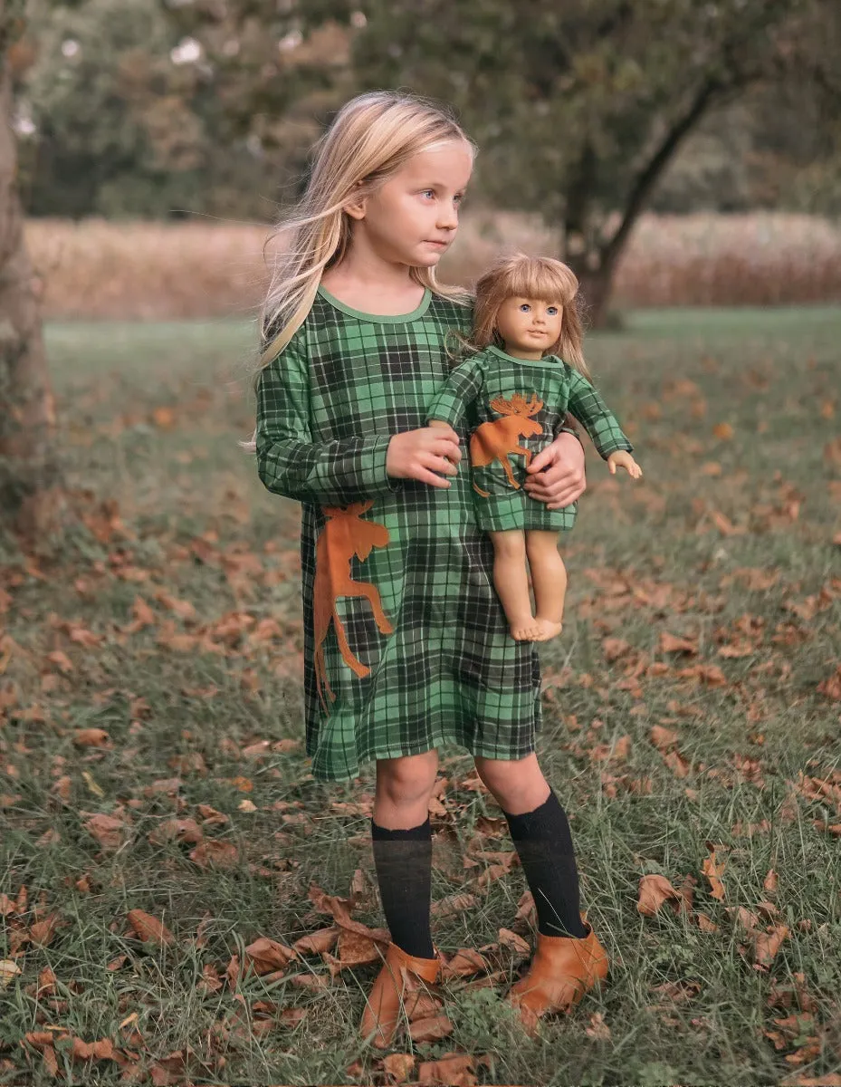 Matching Girl & Doll Winter Cotton Dress