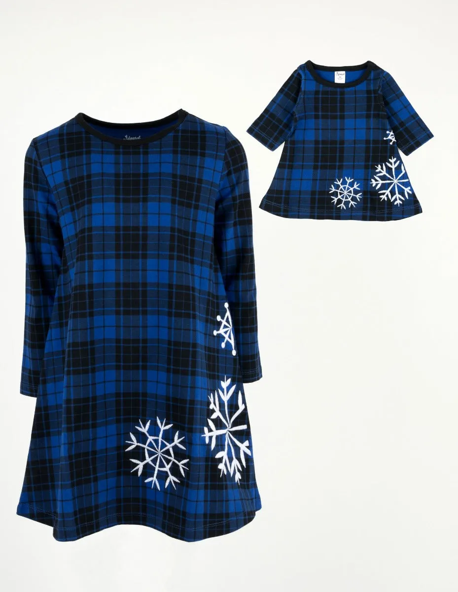 Matching Girl & Doll Winter Cotton Dress