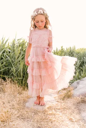 Mini Whimsical Maxi Dress in Blush