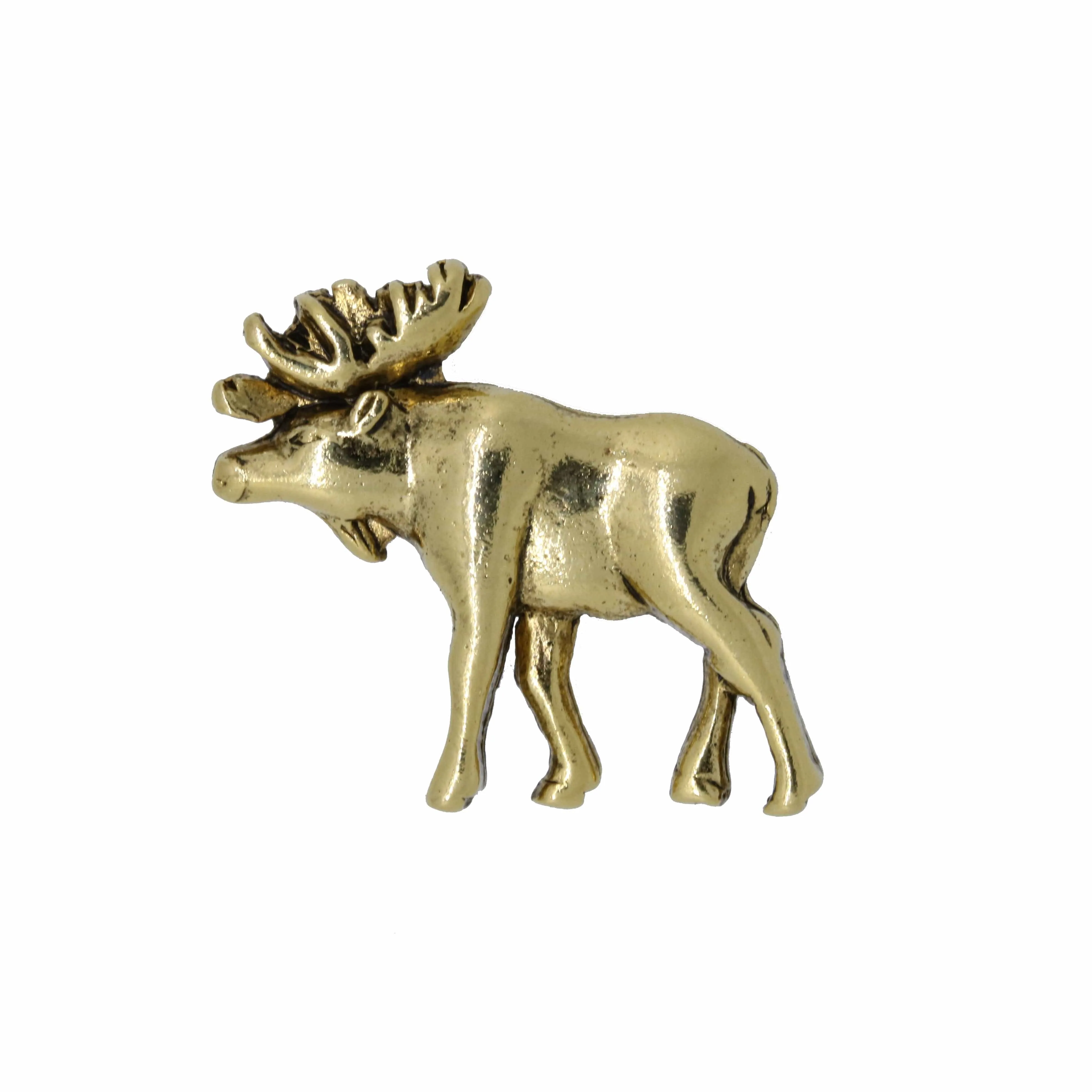 Moose Gold Lapel Pin