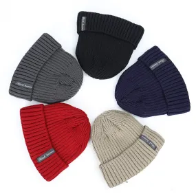 New Fashion Winter Plus Velvet Thick Warm Knit Hat High Quality Women Men Solid Color Casual Beanies Soft Cap Bonnet Cotton