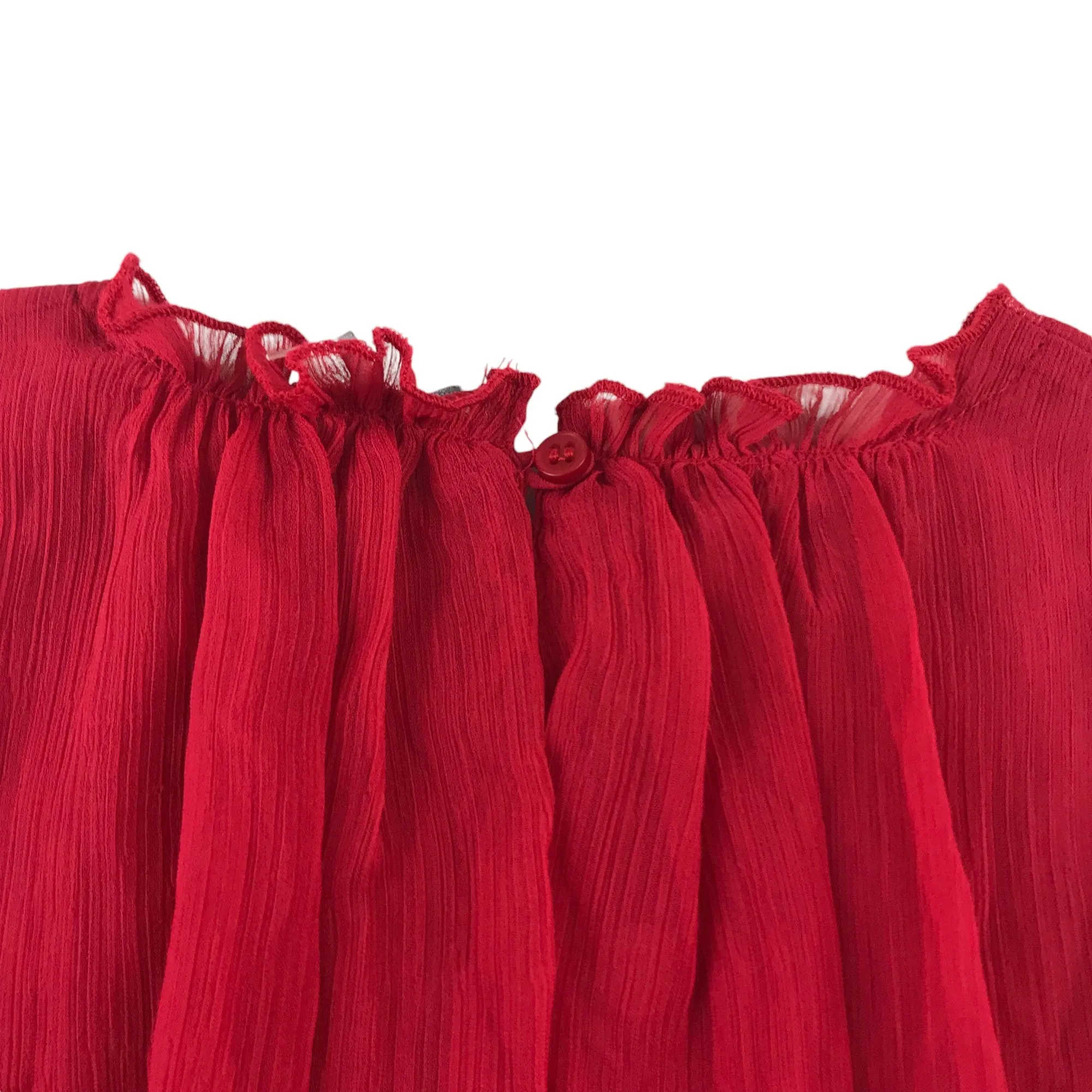 Next dress 4-5 years red chiffon layered sleeveless with sequin stars