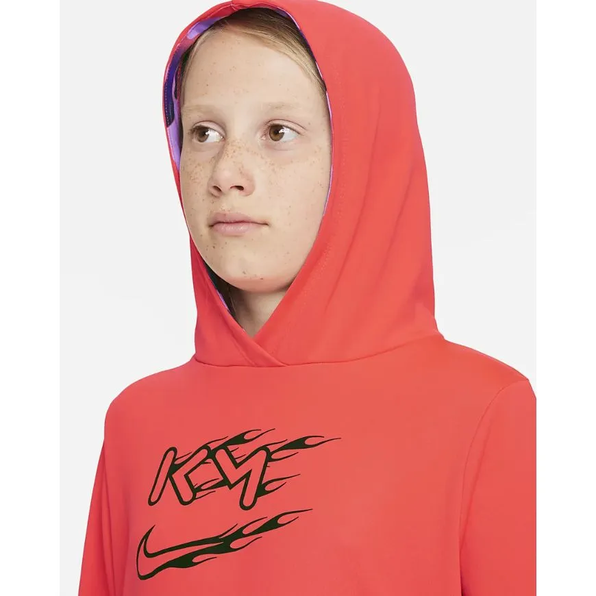 Nike Dri-Fit Kylian Mbappe Unisex Football Hoody Crimson/Black