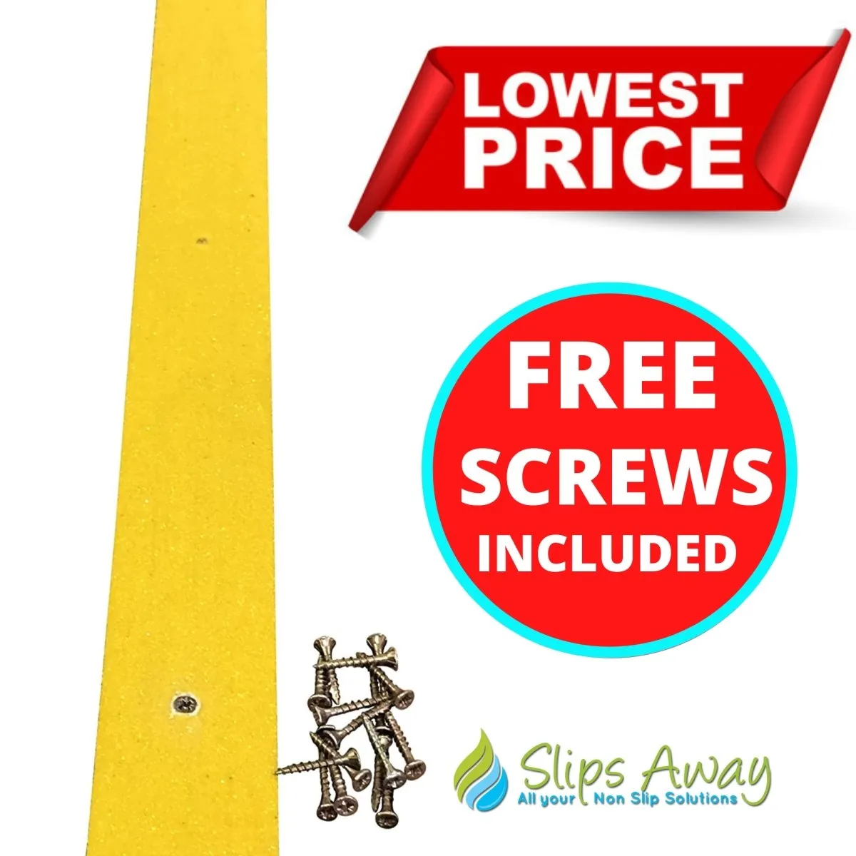 Non Slip Decking Strips GRP Heavy Duty Pro Grade 50mm - YELLOW