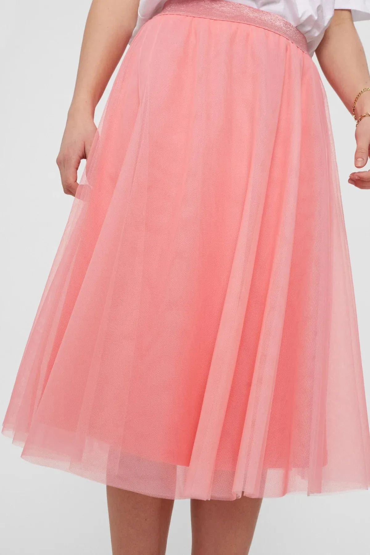 Numph Layered Tullle Skirt Pink