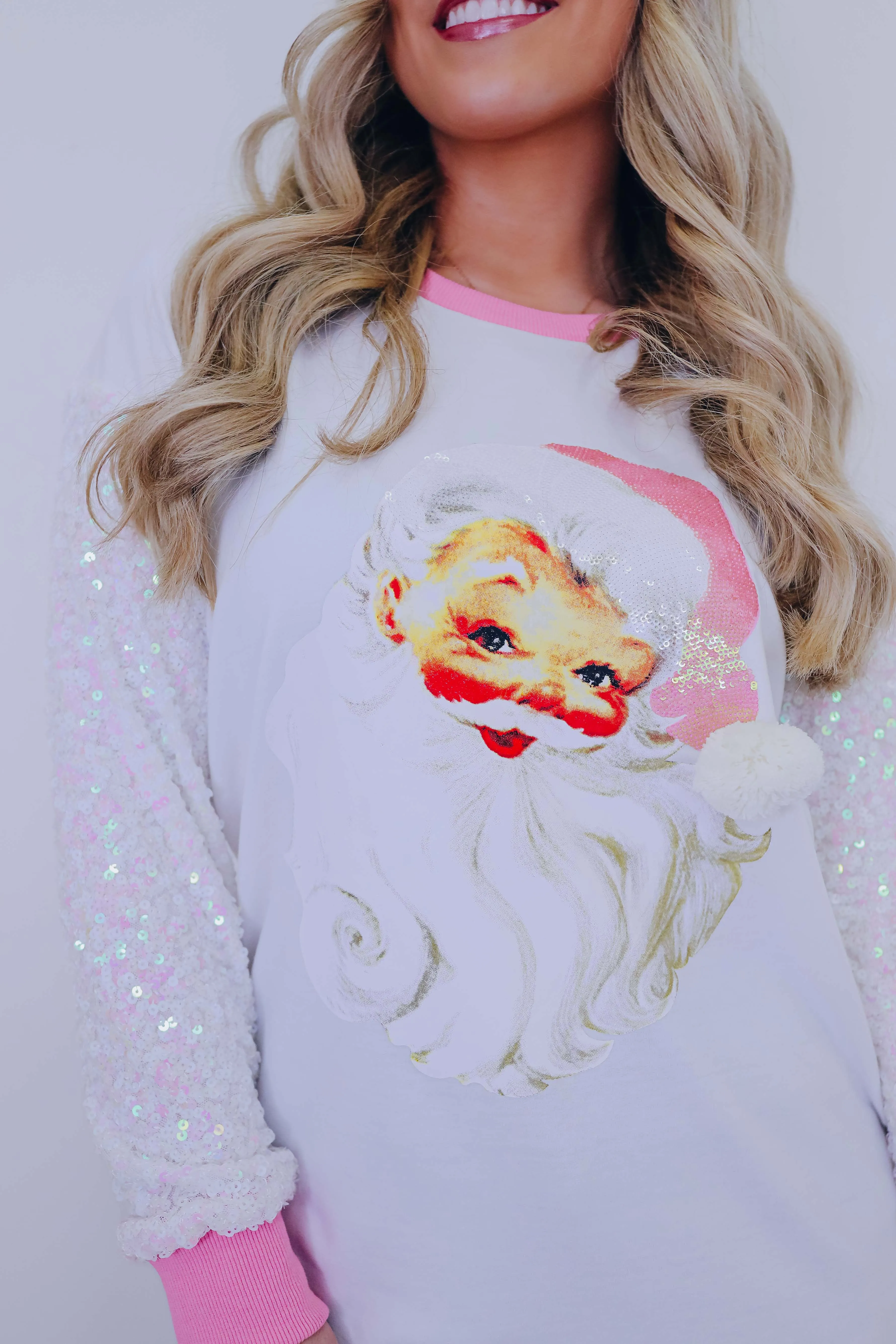 Ol' St. Nick Sequin Sleeve Top