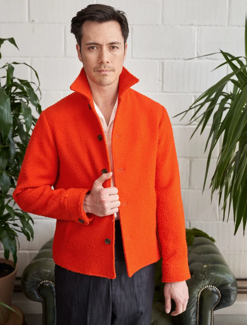 Orange Casentino Wool Blouson