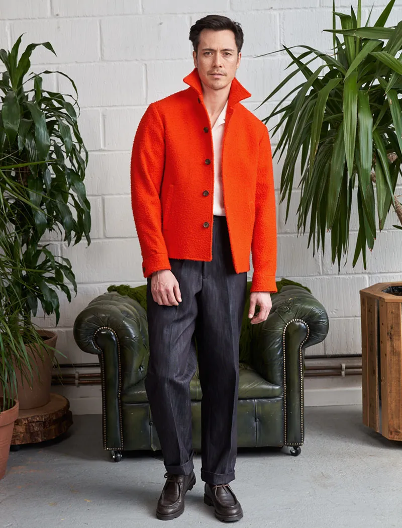 Orange Casentino Wool Blouson