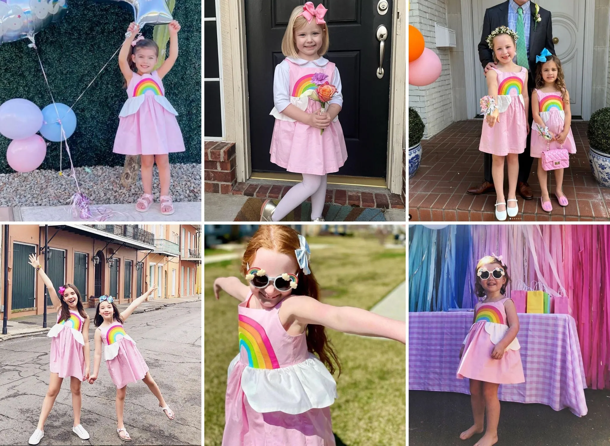 Over The Rainbow Sundress - Sunset Pink