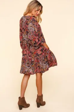 Paisley Babydoll Dress